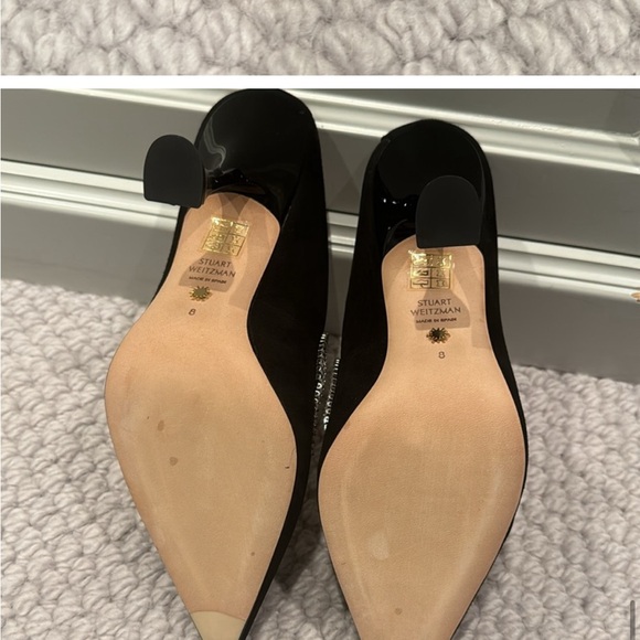 Stuart Weitzman Black Suede & Crystal Embellished Mule. Brand New! Size 8 - Picture 7 of 7